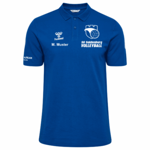 Hummel GO 2.0 Chevron Polo blau